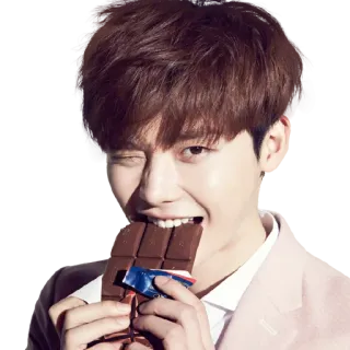 🍫 homme, chocolat, nourriture, manger, clin d'oeil telegram sticker