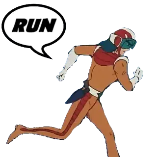 🏃 RUN chạy, thoát, hoạt hình, hành động, tốc độ telegram sticker