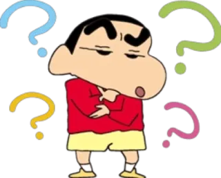 🧐 Shin-chan Nohara Crayon Shin-chan Shin Chan, Anime, Manga, Kartun, Tanda tanya, Berpikir, Bingung whatsapp sticker