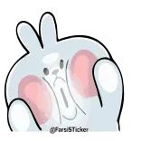 🥶 bunny, rabbit, cute, adorable, sticker, animal telegram sticker