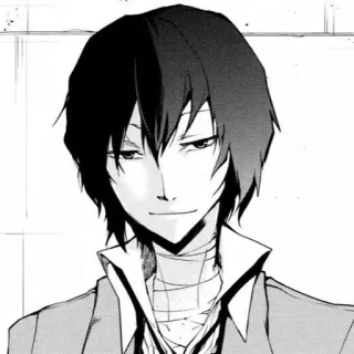 🐁 Osamu Dazai Bungou Stray Dogs Anime, Manga, Personage, Portret, Bungou Stray Dogs, Osamu Dazai telegram sticker