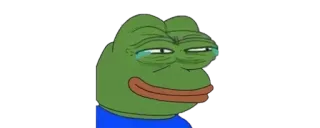 🤨 Pepe the Frog pepe, kikker, verdrietig, meme, huilen whatsapp sticker