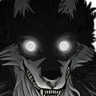 😱 werewolf, creature, monster, fantasy, animal, scary, teeth, horror telegram sticker