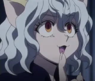 🤔 Neferpitou Hunter x Hunter Anime, Gato, Neferpitou, Hunter x Hunter, Desenho animado telegram sticker