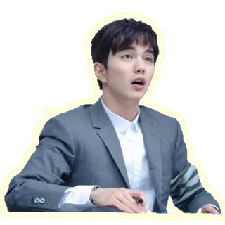 😱 man, suit, portrait, actor, korean, celebrity telegram sticker
