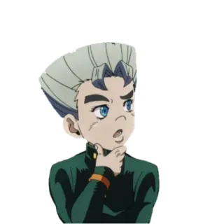 🤔 Koichi Hirose JoJo's Bizarre Adventure Anime, Le Bizzarre Avventure di JoJo, Koichi Hirose, Personaggio, Pensando telegram sticker