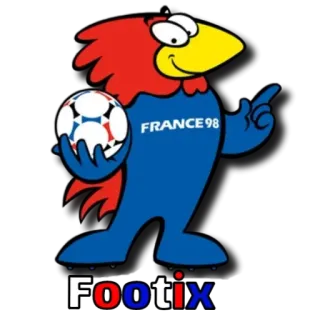 🇫🇷 Footix 1998 FIFA World Cup FRANCE 98 Footix Footix, mascot, France 98, FIFA, soccer, football, World Cup telegram sticker