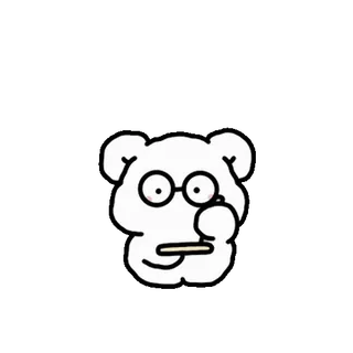 💬 urso, fumando, cigarro, óculos, fofo, desenho animado whatsapp sticker