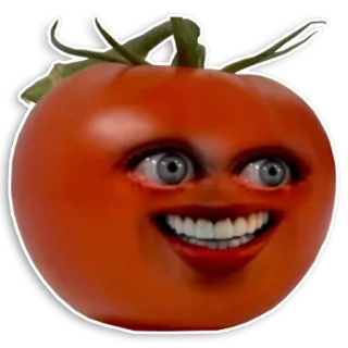 😨 pomodoro, frutta, inquietante, arancia irritante, faccia telegram sticker