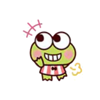 😁 Keroppi Keroppi, rana, Sanrio, kawaii, lindo, dibujos animados whatsapp sticker