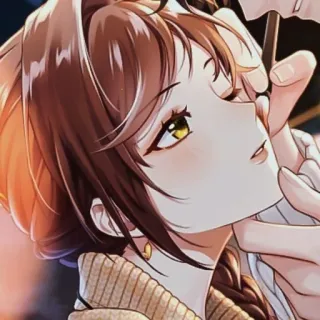 🍁 Anime, Nhân vật, Cô gái, Chân dung, Lãng mạn, Minh họa telegram sticker