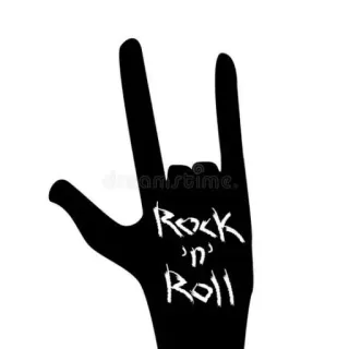 🤟 Rock 'n' Roll ร็อกแอนด์โรล, ท่าทางมือ, ร็อก, เพลง telegram sticker