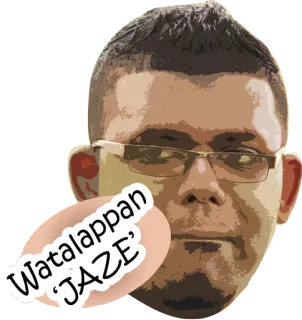 😔 Watalappan 'JAZE' hombre, gafas, watalappan, jaze whatsapp sticker