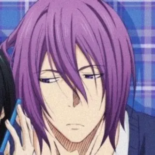 💜 Murasakibara Atsushi Kuroko's Basketball Anime, Pallacanestro, capelli viola, Manga, Atleta telegram sticker