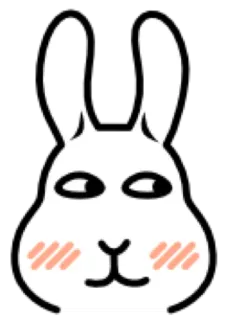 🐰 Hase, Häschen, süß, Tier, Aufkleber, Cartoon telegram sticker