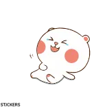 🤣 น่ารัก, หมี, หัวเราะ, มีความสุข, การ์ตูน telegram sticker