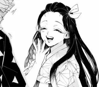 ⛓ Nezuko Kamado Demon Slayer Anime, Manga, Demon Slayer, Nezuko, Nezuko Kamado, tersenyum telegram sticker