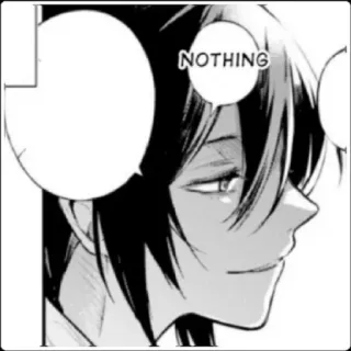 👀 NOTHING Mangá, Expressão, Quadrinhos, Nada telegram sticker