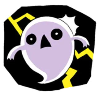 😳 spook, bliksem, cartoon, sticker, personage telegram sticker