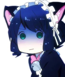 😨 Аниме, Девушка-кошка, Горничная, Нэко, Кавай telegram sticker