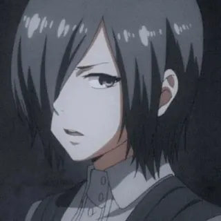 🍙 Touka Kirishima Tokyo Ghoul anime, tokyo ghoul, touka kirishima, ghoul, character telegram sticker