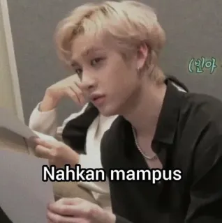 💰 Nahkan mampus Meme, Person, Ausdruck, Blonde Haare whatsapp sticker