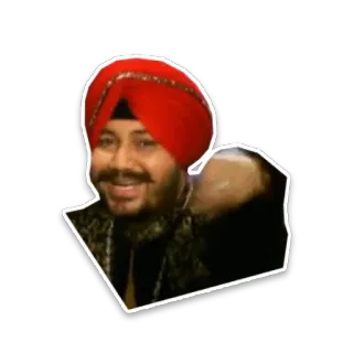 👏 Daler Mehndi cantor, indiano, bhangra, turbante, Daler Mehndi telegram sticker
