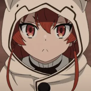 😶 Anime, Nhân vật, Cô gái, Dễ thương, Áo trùm đầu telegram sticker