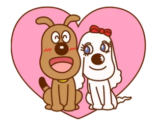 🐼 pies, szczeniak, zwierzę, zwierzak, miłość, serce telegram sticker