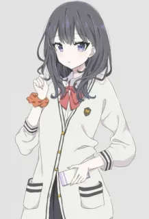 ✨ Chica anime, Uniforme escolar, Dibujo animado, Animación, Femenina, Personaje, Pegatina telegram sticker