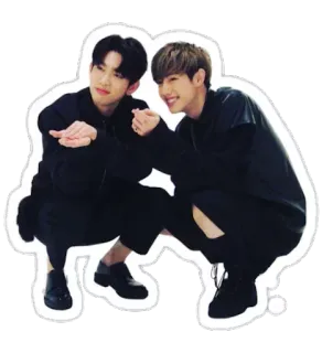😄 kpop, cute, idol, asian, friends, smiling telegram sticker