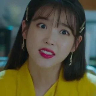 🤯 IU attrice coreana, IU, cantante, celebrità, intrattenimento coreano telegram sticker