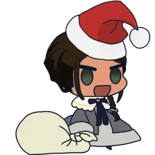 🎄 christmas, santa, anime, cartoon, festive, holiday telegram sticker