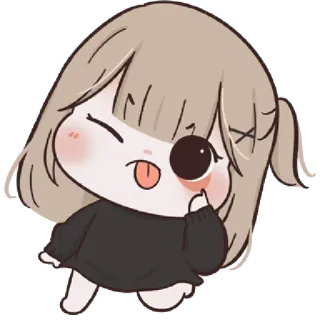 🥺 Dziewczyna anime, Kreskówka, Postać, Słodki, Środkowy palec, Obraźliwy gest telegram sticker