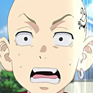 🐉 Anime, Personaggio, Arrabbiato, Scioccato telegram sticker