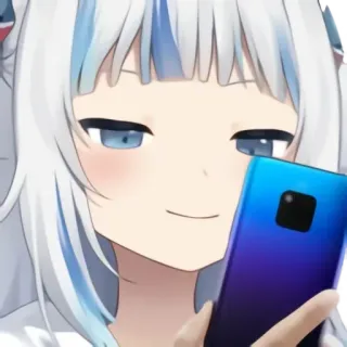📱 Gawr Gura vtuber, anime, requin, mignon, gawr gura telegram sticker