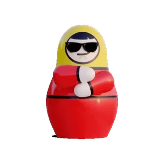 🕶 matriosca, óculos de sol, legal, boneca telegram sticker