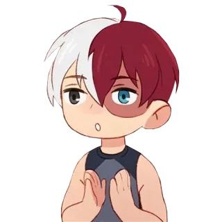 👏 Shoto Todoroki My Hero Academia Anime, Kreskówka, Postać, My Hero Academia, Shoto Todoroki telegram sticker