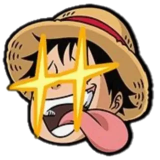 🤩 Luffy One Piece Anime, Manga, One Piece, Luffy, Cappello di Paglia telegram sticker