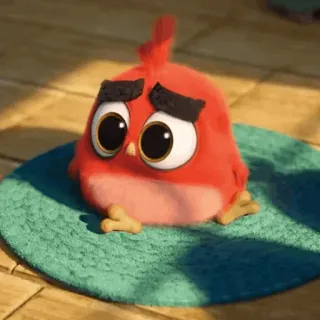 😫 Red Angry Birds Movie птица, красный, мультфильм, Angry Birds, милый telegram sticker