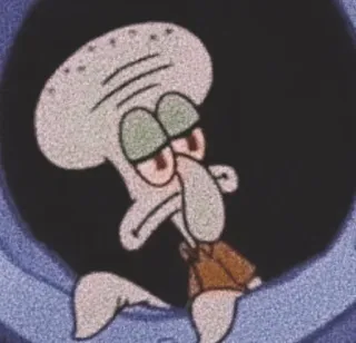 💎 Squidward Tentacles SpongeBob SquarePants Squiddi, cartone animato, Spongebob, personaggio, divertente, meme telegram sticker