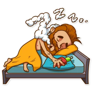 😴 Z z z... sommeil, dormir, zzzzz, lit, fatigué, rêve whatsapp sticker