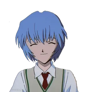 🙂 Rei Ayanami Neon Genesis Evangelion Anime, Charakter, Rei Ayanami, Evangelion telegram sticker