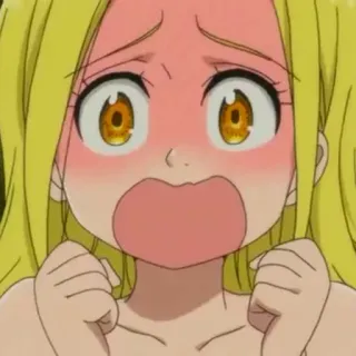 😳 Elizabeth Liones Seven Deadly Sins Аниме, Мультфильм, Элизабет Лионес, Семь смертных грехов, Румянец, Смущенный telegram sticker