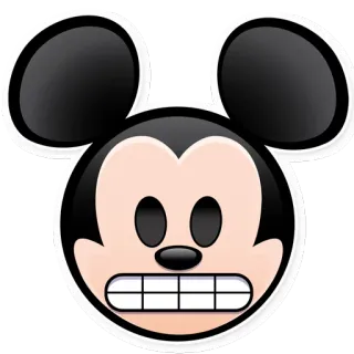 😬 Mickey Mouse Mickey Mouse, Disney, cartoon character, emoji telegram sticker