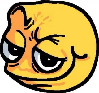 😏 Emoji, Presuntuoso, Cartone animato, Divertente, Faccia telegram sticker