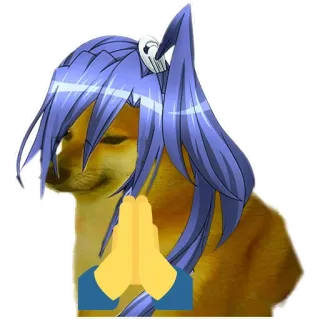 🙏 doge, cane, anime, supplicare, cheems telegram sticker