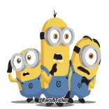 🤔 Minions What's that? Minions, Dessin animé, Drôle, Moi, moche et méchant, C'est quoi ça? telegram sticker