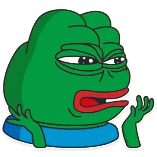 🤢 Pepe the Frog Pepe, Pepe la Rana, rana, meme, meme de internet, reacción telegram sticker