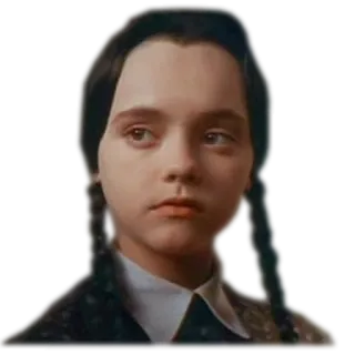 🌝 Wednesday Addams The Addams Family Mercredi, Famille Addams, fille, gothique, tresses, effrayant, Christina Ricci telegram sticker
